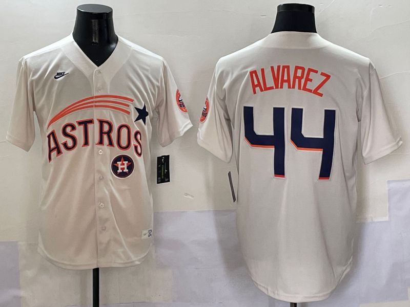 Men Houston Astros #44 Alvarez Cream Five generations Joint Name 2025 Nike MLB Jersey style 11